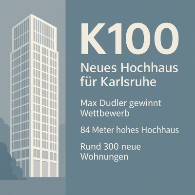 K100: Max Dudler gewinnt Wettbewerb für Karlsruhes neues Hochhaus